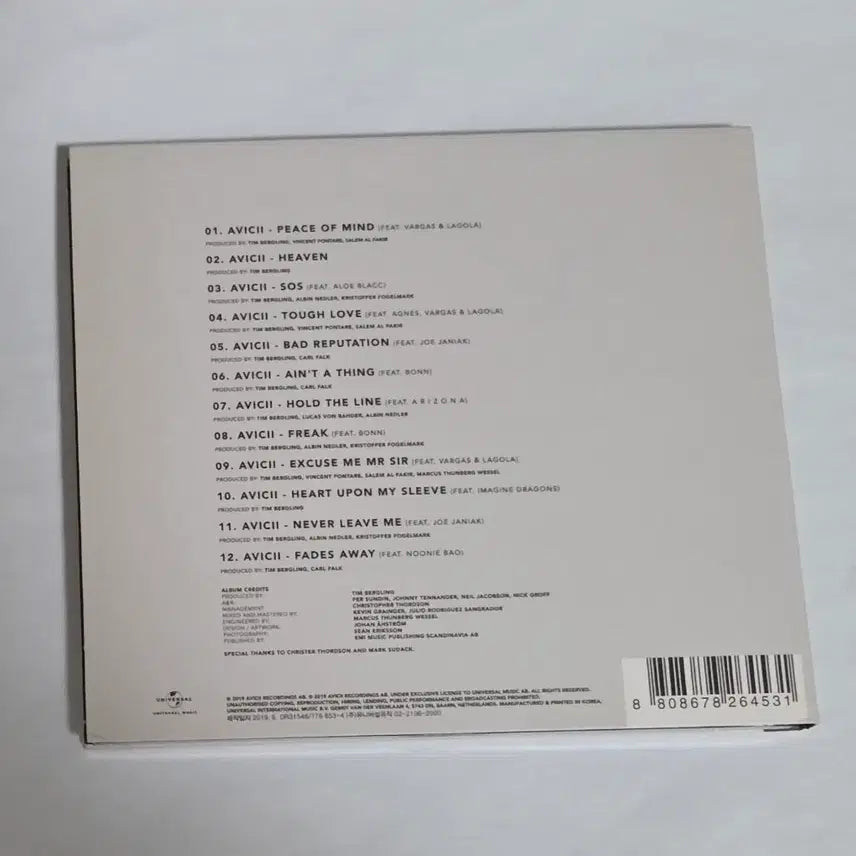 [BUNJANG] Avicii TIM Album CD / 아비치 TIM 앨범 시디 CD Avicii
