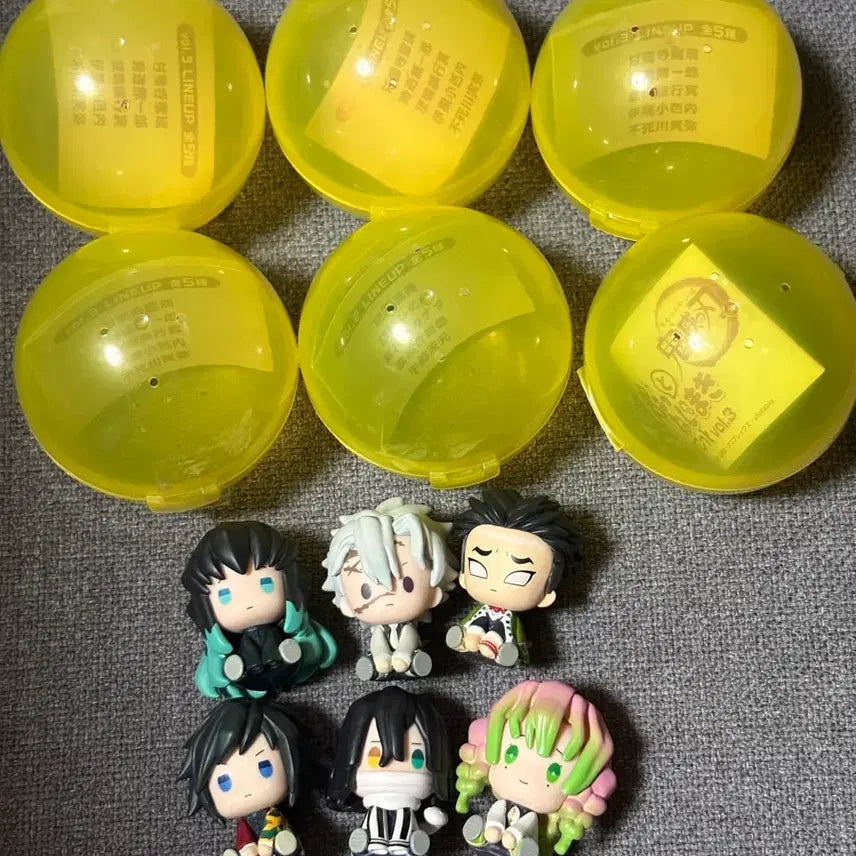 [BUNJANG] Demon Slayer Futtotto Wind-up Gacha Set / 귀멸의칼날 페탓토 태엽 가챠 3탄 풀세트+2탄 기유