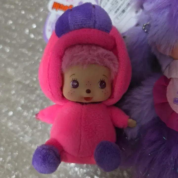 [BUNJANG] Sinaco Monchhichi Bebichhichi Doll Keychain 2pc Set / 시나코 몬치치 베비치치 인형키링 2개세트