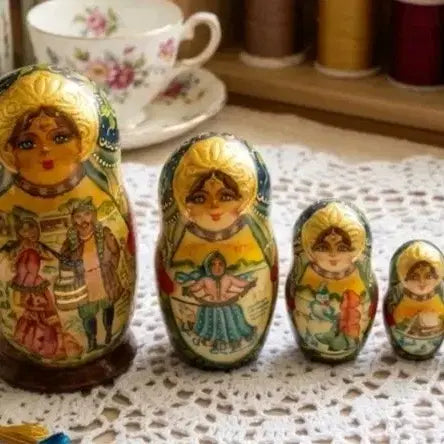 [BUNJANG] Russian Matryoshka Doll 5-Piece Set / 러시아 마트료시카 인형 5개 세트