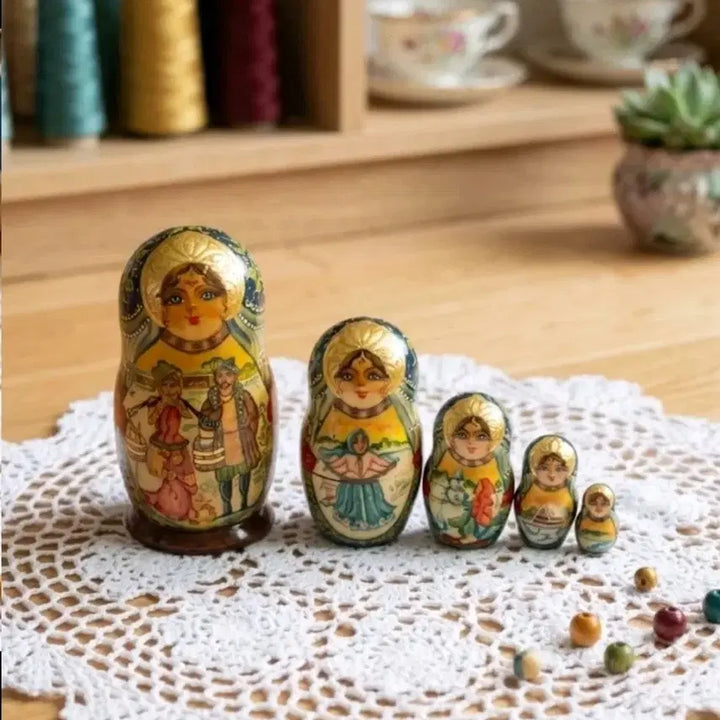 [BUNJANG] Russian Matryoshka Doll 5-Piece Set / 러시아 마트료시카 인형 5개 세트