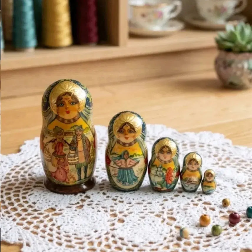 [BUNJANG] Russian Matryoshka Doll 5-Piece Set / 러시아 마트료시카 인형 5개 세트