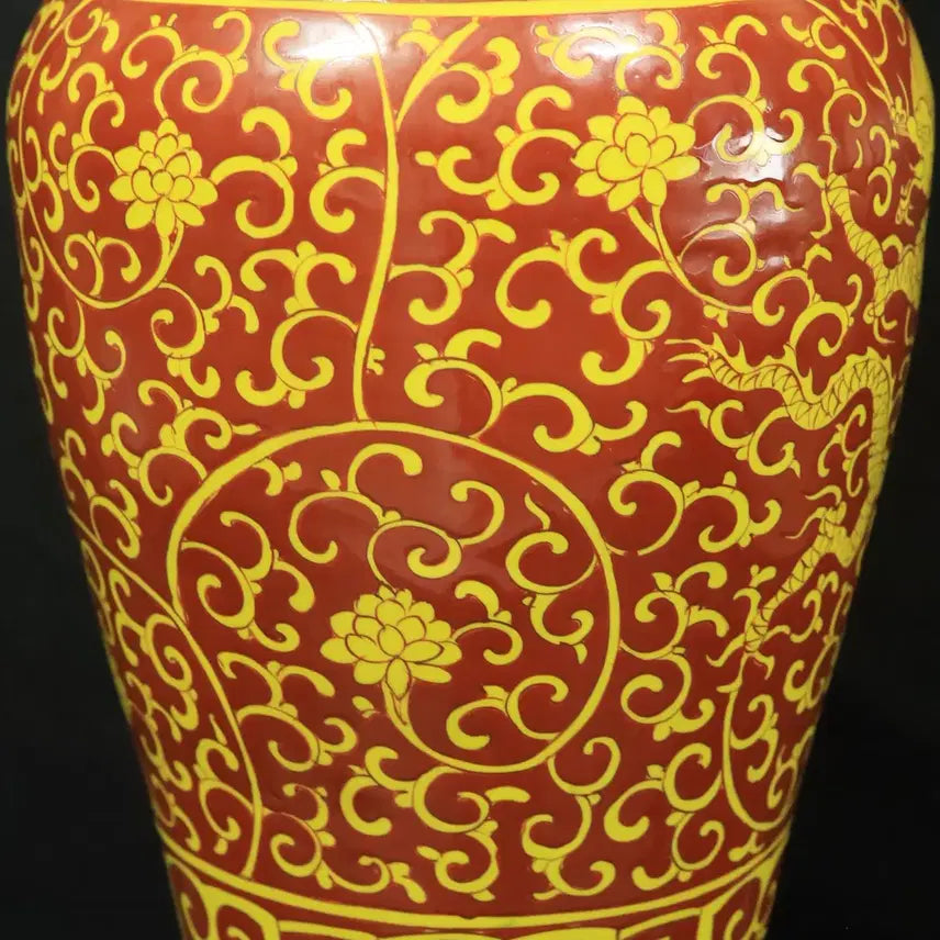 [BUNJANG] Chinese Ceramic Vase with Dragon Motif / 중국 도자기 화훼 용문 매병 골동품 고미술품 수집품