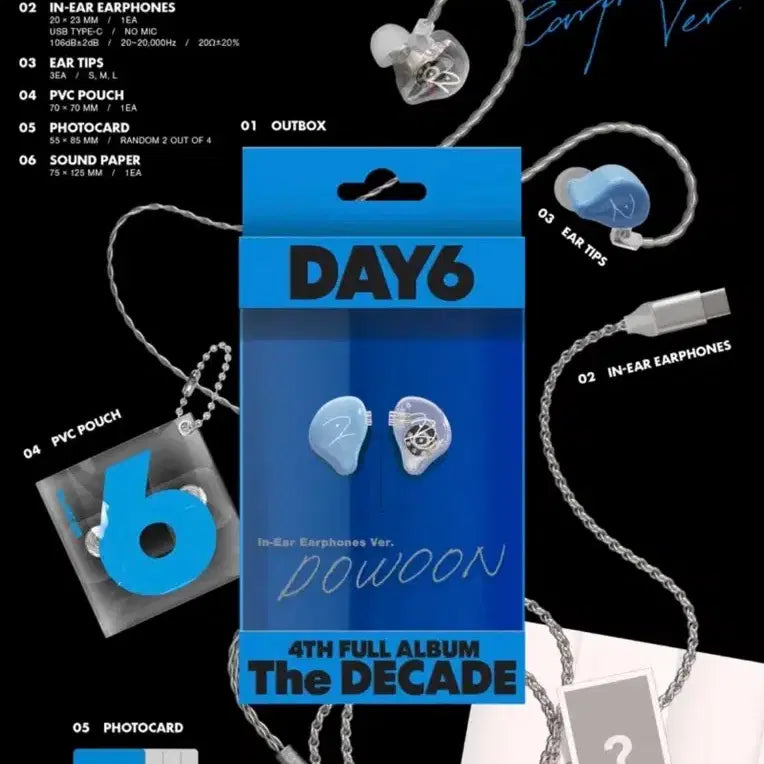 [BUNJANG] DAY6 Dowoon The D.O.C. In-Ear Band Unsealed / 데이식스 도운 더데케이드 인이어반 단순개봉