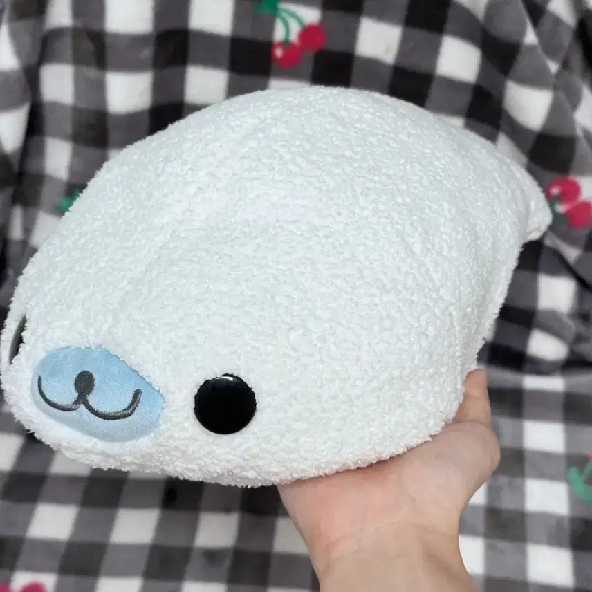 [BUNJANG] San-X Mametaro Large Fluffy Plush / 고전 산엑스 대형 뽁실뽀글 마메고마 인형