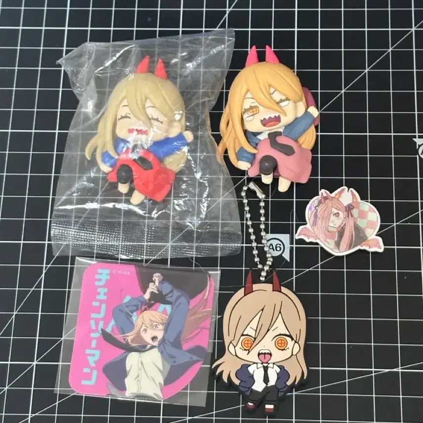 [BUNJANG] Chainsaw Man Power Onemutan Sticker &amp; Rubber Strap Set / 체인소맨 파워 오네무탄 스티커 러버스트랩