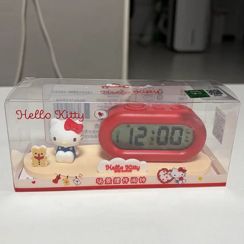 [BUNJANG] Sanrio Hello Kitty LED Digital Desk Clock / (새상품)산리오 헬로키티 LED 전자시계 탁상시계