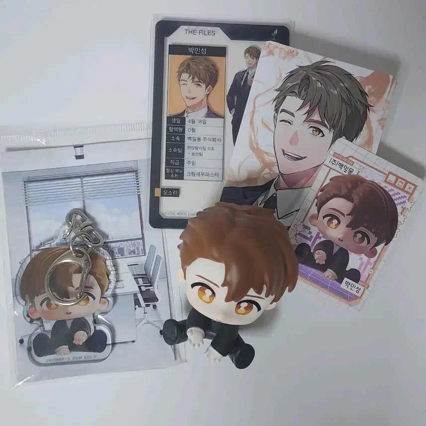 [BUNJANG] Bundle Set Park Min Sung Figure Acrylic Keyring Photocard / 일괄 괴담출근 박민성 피규어 아크릴 키링 포카 원가 이하