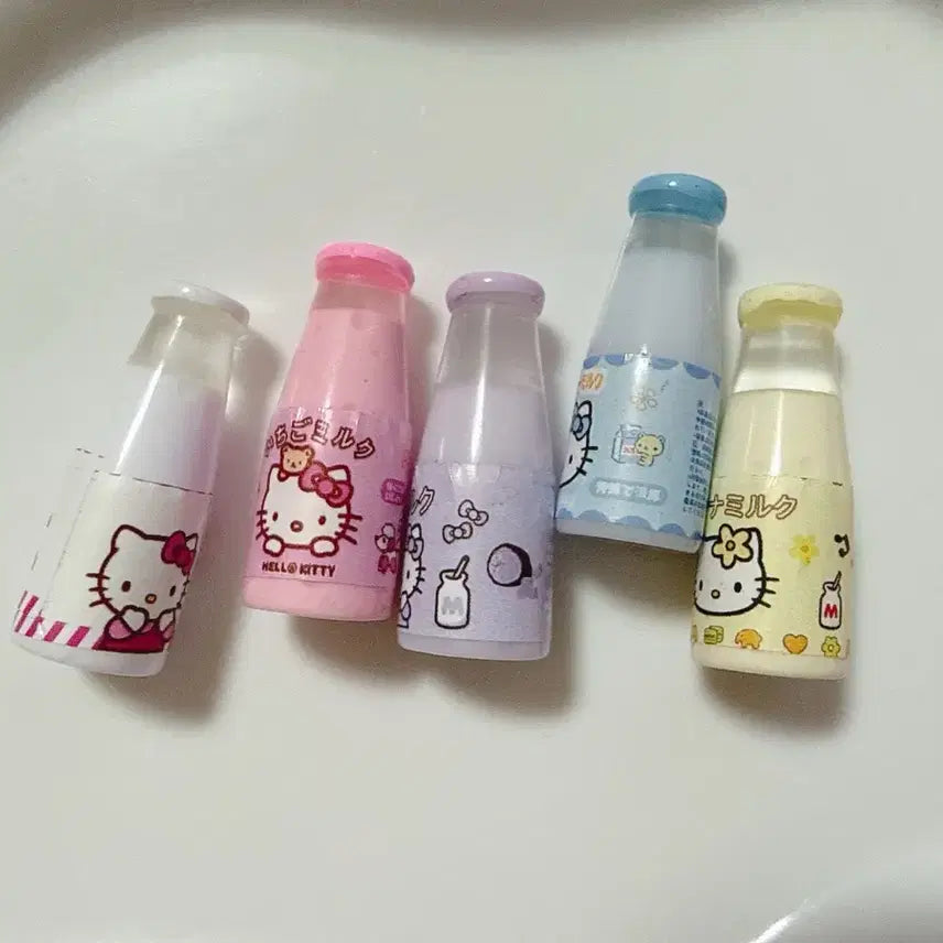 [BUNJANG] Kitty Milk Figure Set (5 Types) / 키티 우유 5종 세트