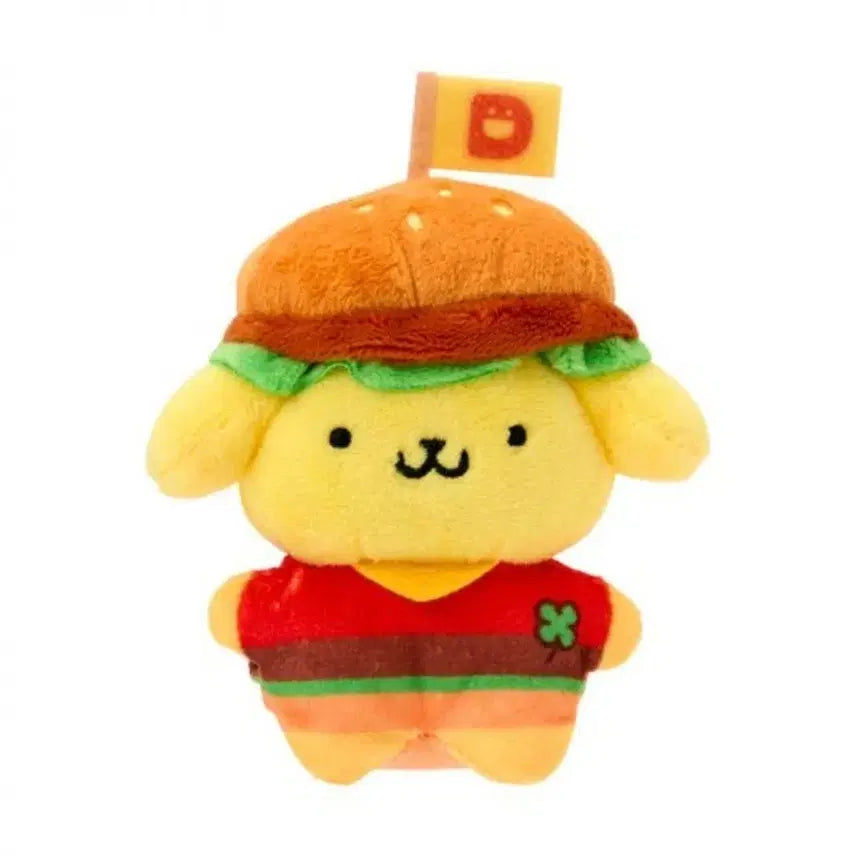 [BUNJANG] Sanrio Pompompurin Hamburger Mascot Charm / 산리오 치마포테 폼폼푸린 햄버거 마스코트