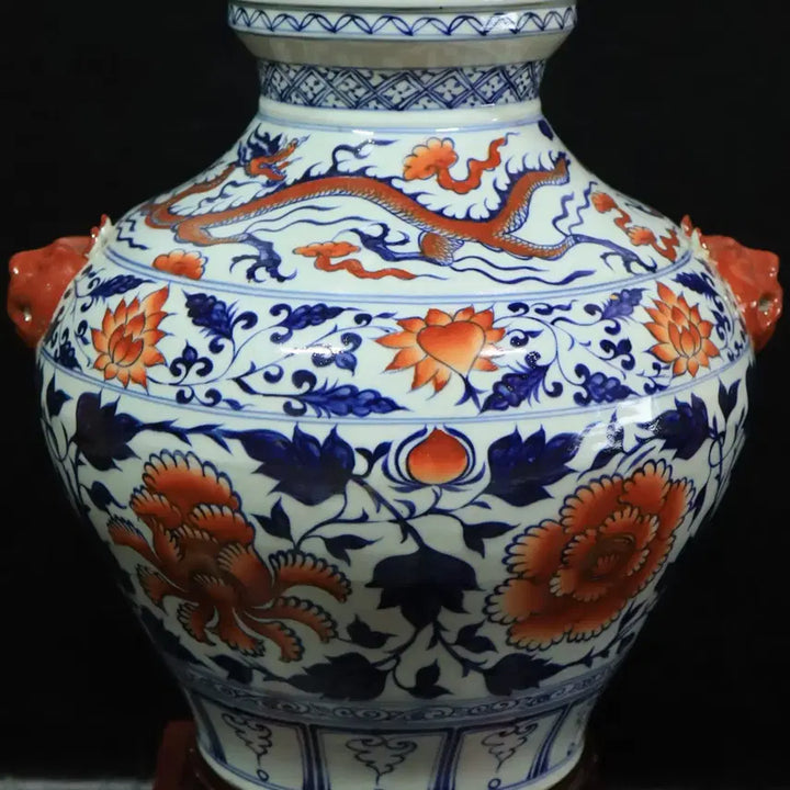 [BUNJANG] Chinese Peony Motif Vase / 중국 도자기 모란문 호