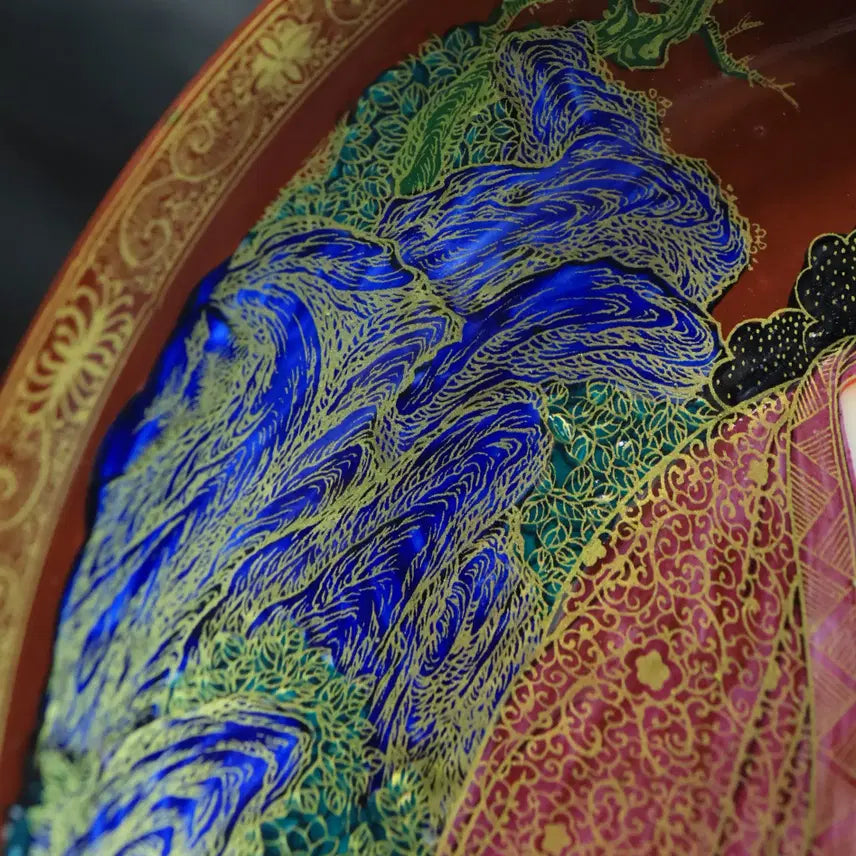 [BUNJANG] Chinese Porcelain Gilded Thread Buddha Image Plate / 중국 도자기 금사 포대화상 반