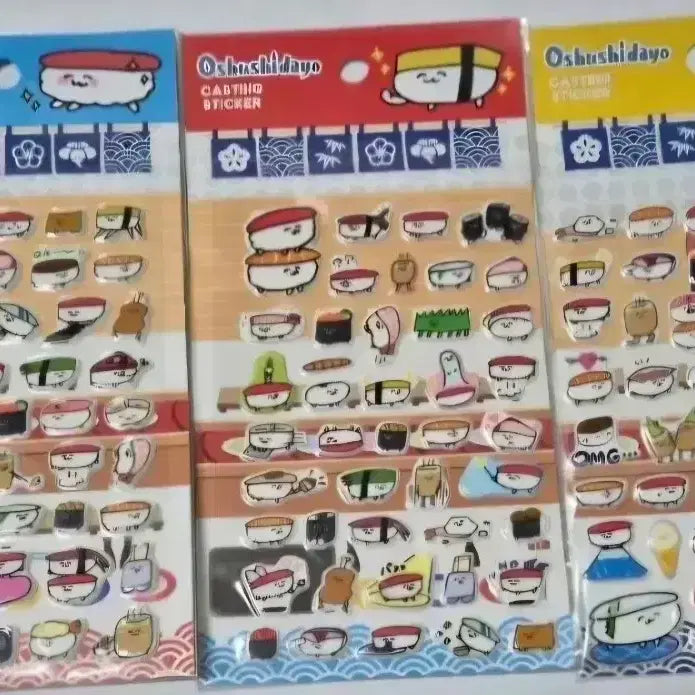 [BUNJANG] Osyudayo Sushi Squishy Stickers / 고전문구 오슈시다요 초밥 스티커