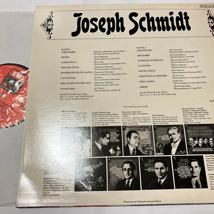 [BUNJANG] Joseph Schmidt "Joseph Schmidt zingt Italiaanse liedjes" 1975 First Holland Pressing LP / 초반LP) Joseph Schmidt 이탈리아 가곡 모음