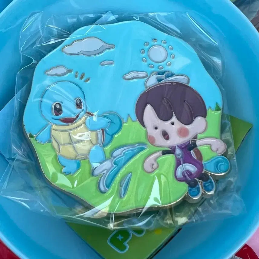 [BUNJANG] Pokopía Pop-up Pin Badge / 포코피아 핀뱃지 포코피아 팝업 뱃지 꼬부기 판매
