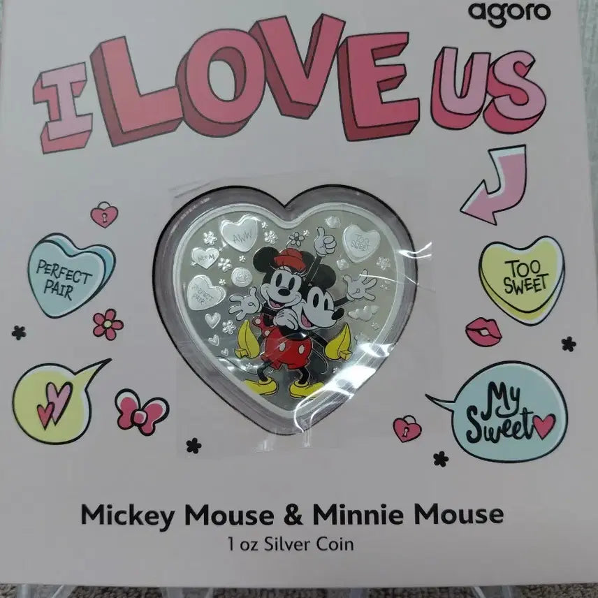 [BUNJANG] Mickey Mouse &amp; Minnie Mouse 1 oz Silver Coin / 미키마우스 미니마우스 1온스 실버 은화