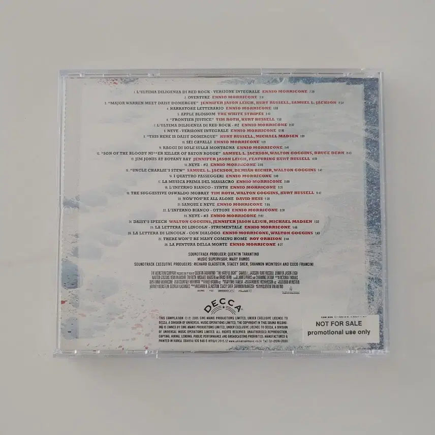 [BUNJANG] The Hateful Eight Original Soundtrack Ennio Morricone CD / 영화 헤이트풀8 ost / 엔니오 모리꼬네 CD