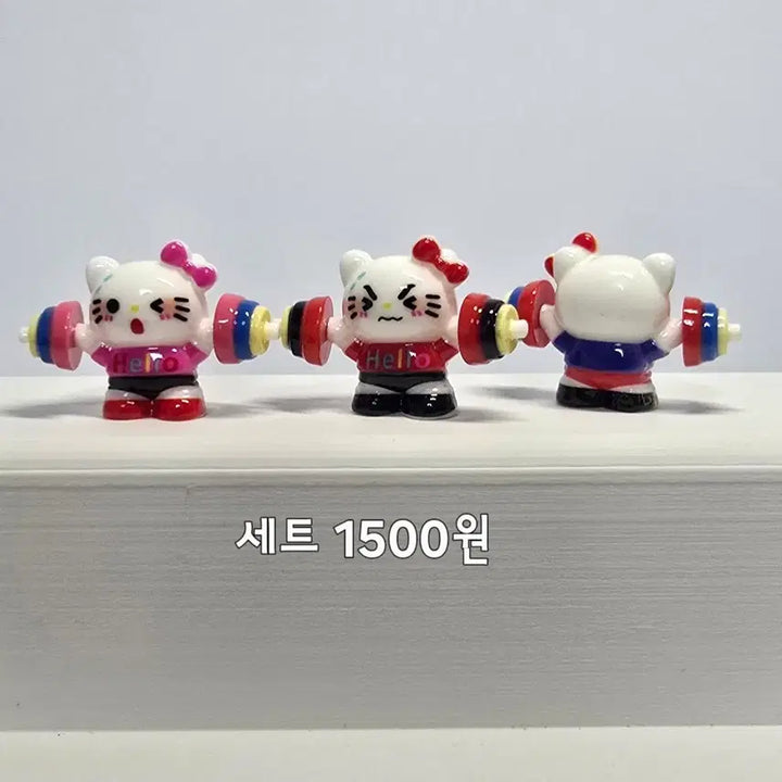[BUNJANG] Hello Kitty Weightlifting Figure Set / 헬로키티 역기 피규어 세트