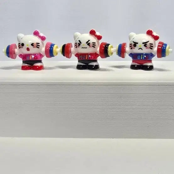 [BUNJANG] Hello Kitty Weightlifting Figure Set / 헬로키티 역기 피규어 세트