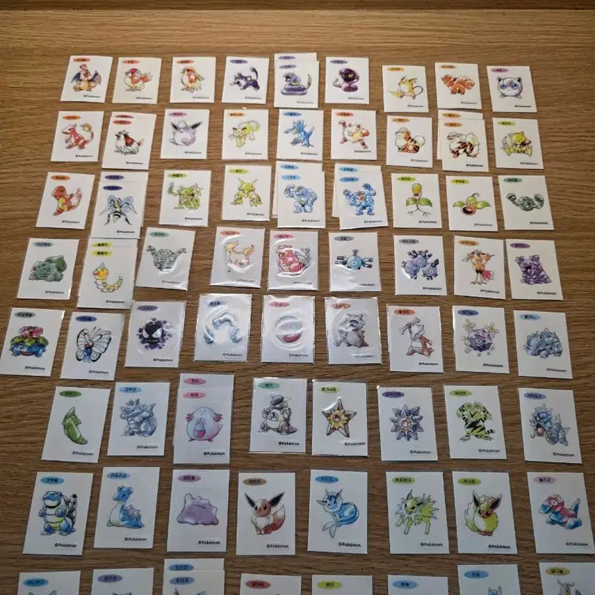 [BUNJANG] Pokemon Stickers Bundle Set (95 pcs) / 포켓몬 띠부씰 95장 일괄 판매