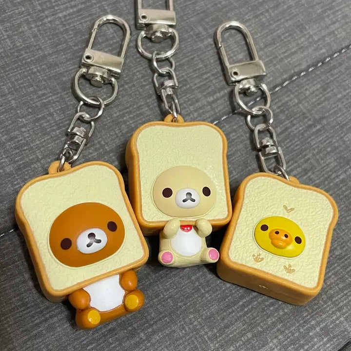 [BUNJANG] Rilakkuma Bread Keychain Set / cgv 식빵 리락쿠마 키링 세트로만 팝니다