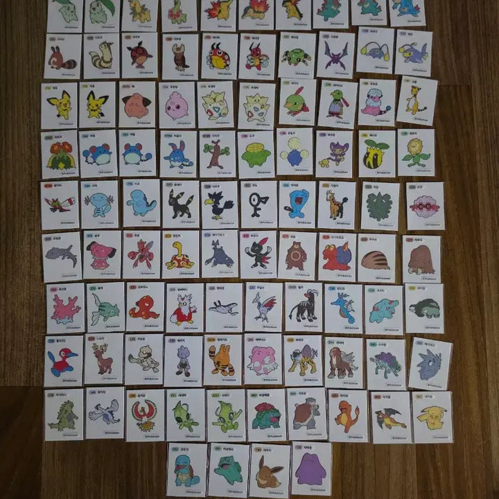 [BUNJANG] Pokemon Stickers Gen 1 &amp; 2 Bundle Set (217 pcs) / 포켓몬 띠부씰 1세대 123장 2세대 94장 총 217장 일괄판매합니다