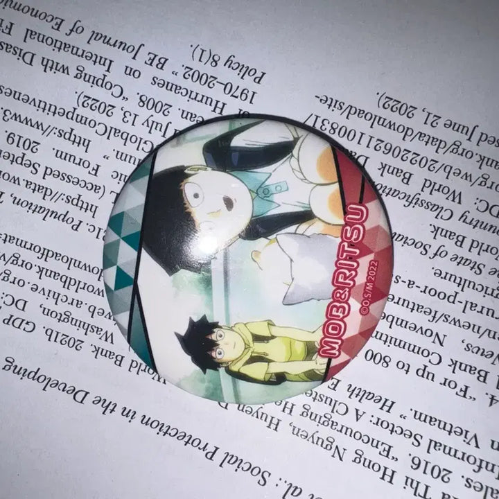 [BUNJANG] Mob Psycho 100 Mob &amp; Ritsu Can Badge / 모브사이코100 몹싸 캔뱃지