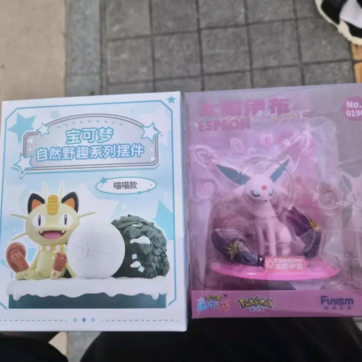 [BUNJANG] Pokemon Meowth and Eevee Figure Set / 포켓몬 피규어 세트