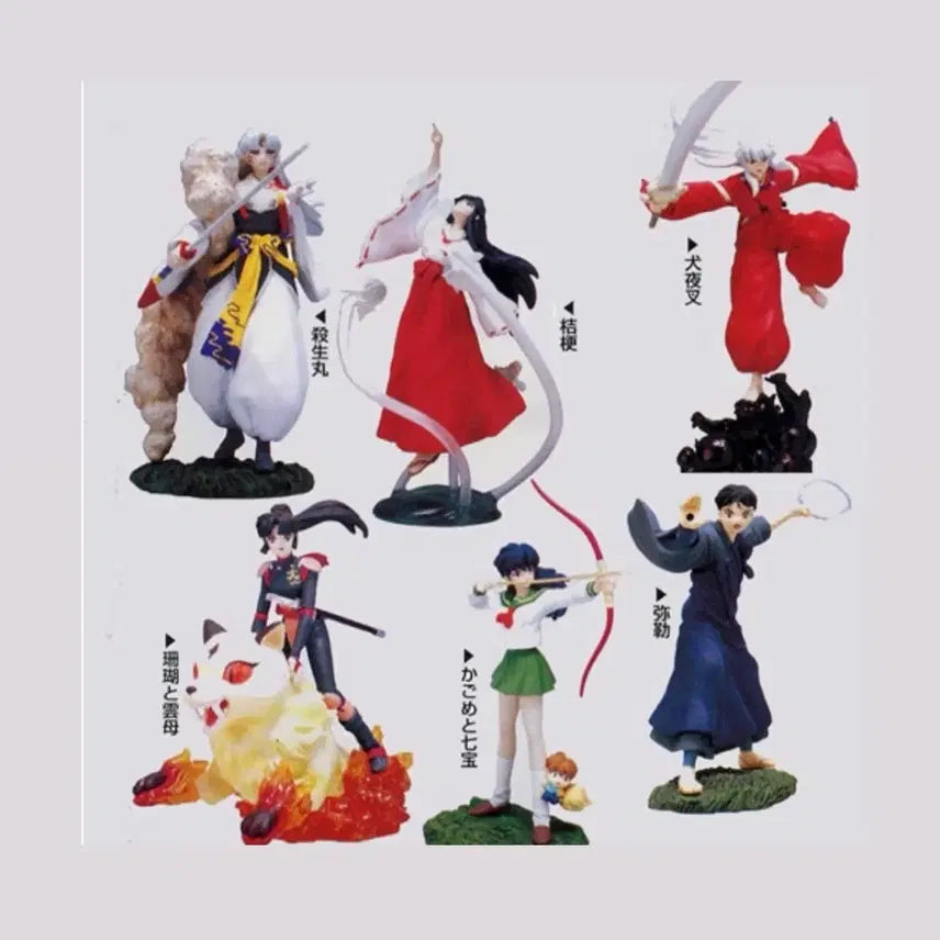 [BUNJANG] Furuta Inuyasha Miniature Figure Set (6 Types) / 고전 후루타 식완 이누야샤 피규어 6종 풀셋