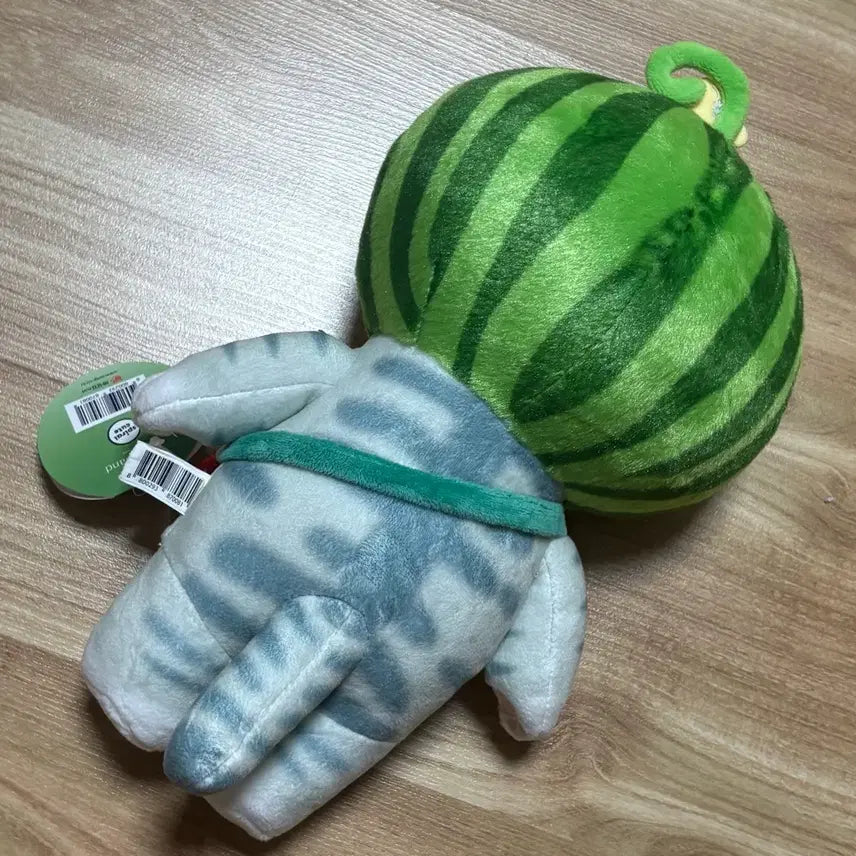 [BUNJANG] Mofu Sand Watermelon Costume Plush Doll (Medium, Authentic) / (정품) 모후샌드 중형 수박 코스튬 인형 새상품