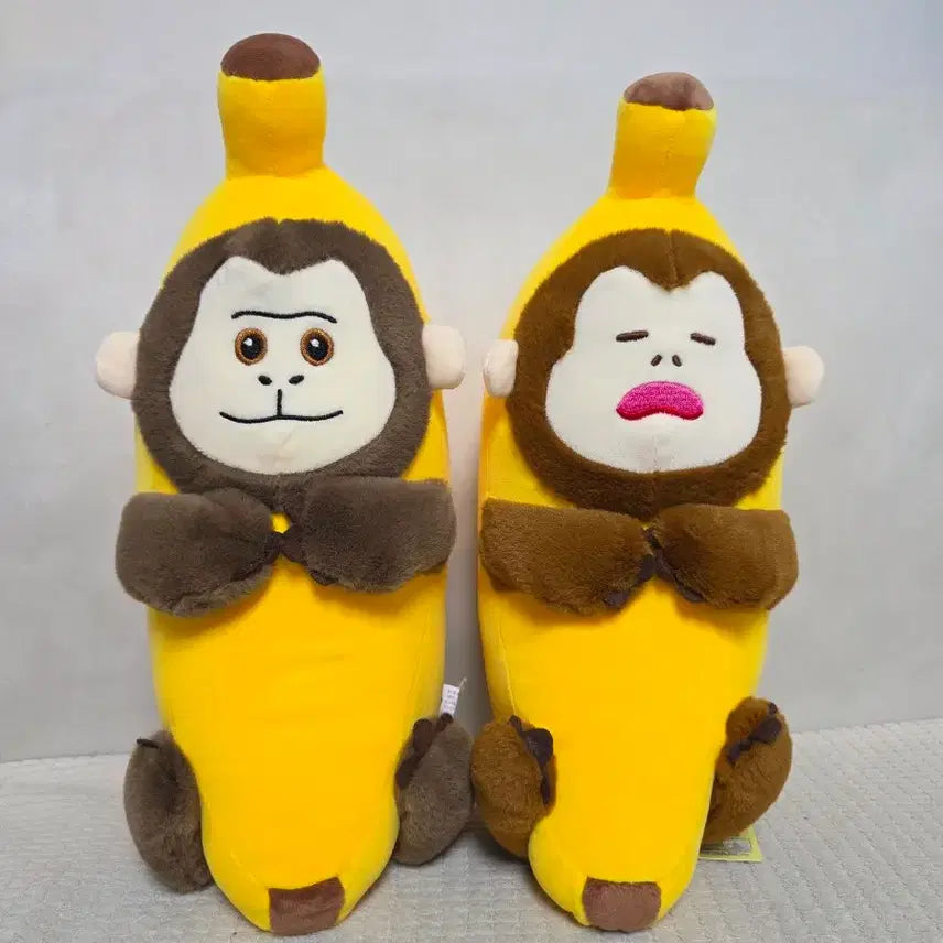 [BUNJANG] Banana Monkey Plush Toy Set (2 Pieces) / 바나나 원숭이 인형 2개 세트