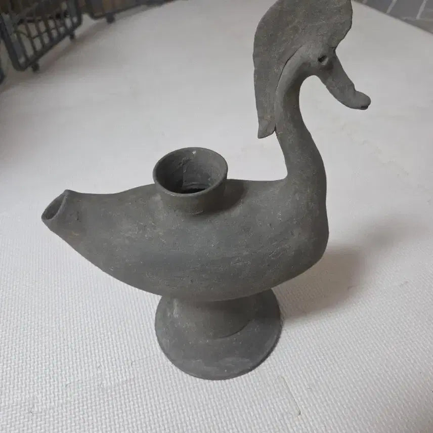[BUNJANG] Replica Duck-Shaped Earthenware Oil Lamp / 오리 모양 토기 등잔 재현품 판매합니다