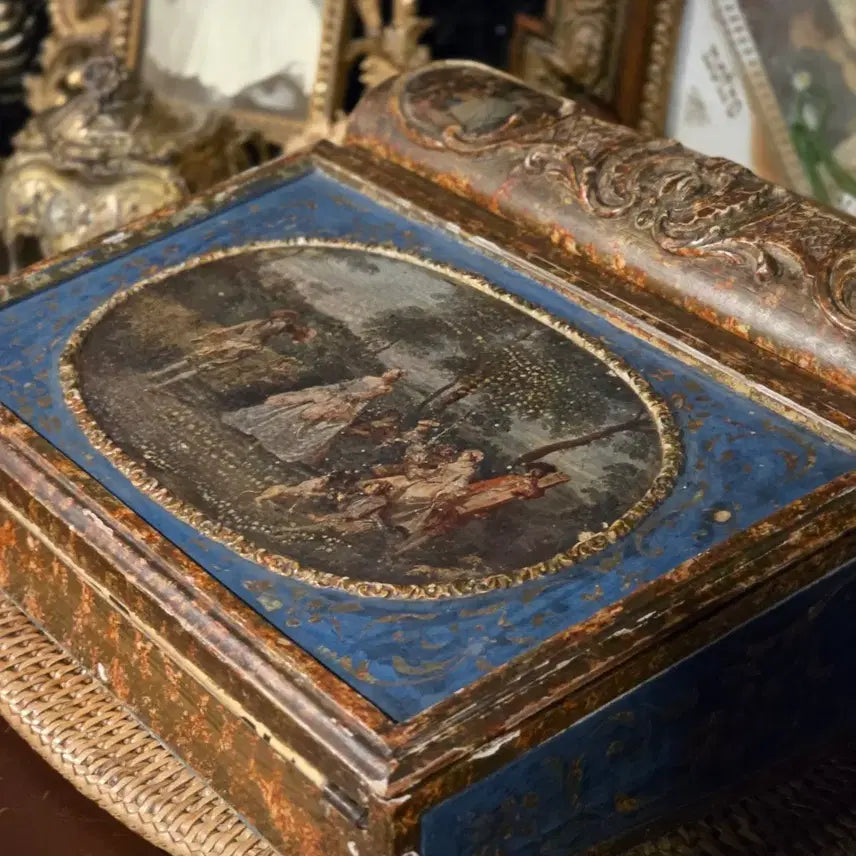 [BUNJANG] Antique French Writing Slope Box / 앤틱 프렌치 라이팅 슬로프 데스크 박스 희귀 디자인
