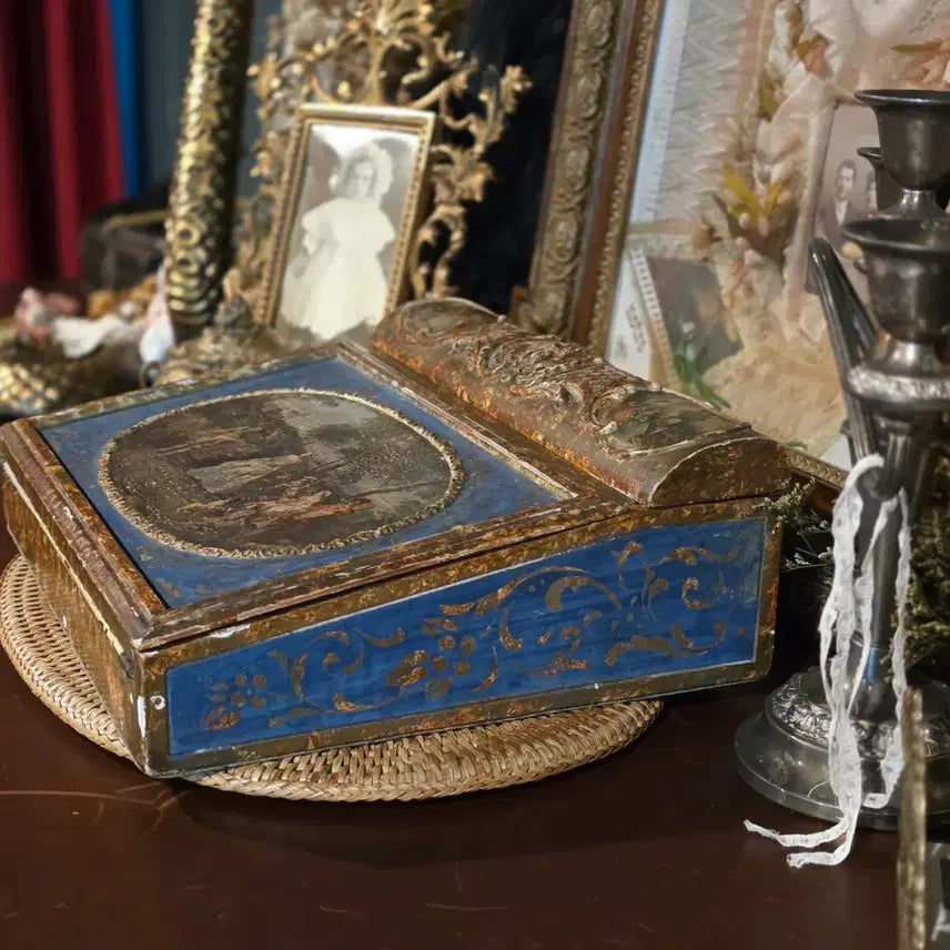 [BUNJANG] Antique French Writing Slope Box / 앤틱 프렌치 라이팅 슬로프 데스크 박스 희귀 디자인