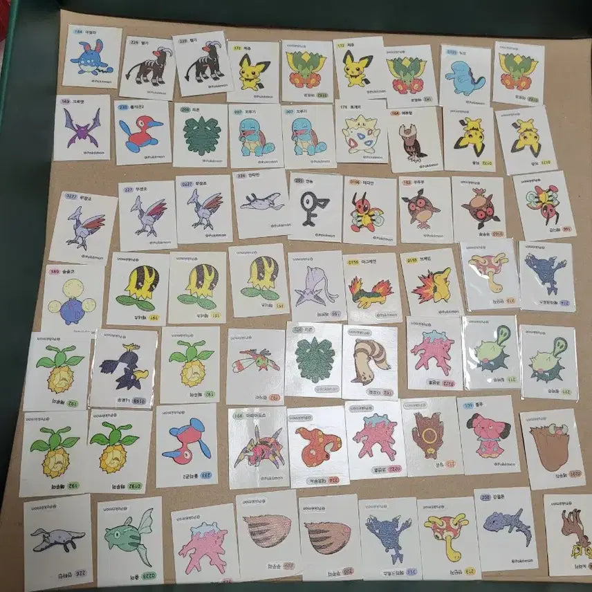 [BUNJANG] Pokemon 2nd Gen 55 Types Sticke / 포켓몬 2세대 55종 띠부 판매 교환