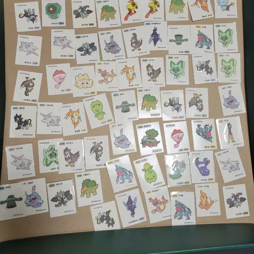 [BUNJANG] Pokemon 2nd Gen 55 Types Sticke / 포켓몬 2세대 55종 띠부 판매 교환