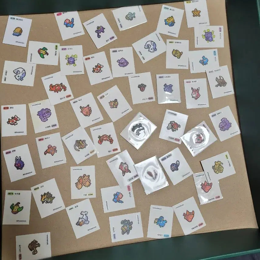 [BUNJANG] Pokemon Pixel Ddebu Sticker Bundle / 포켓몬 픽셀띠부 판매 교환