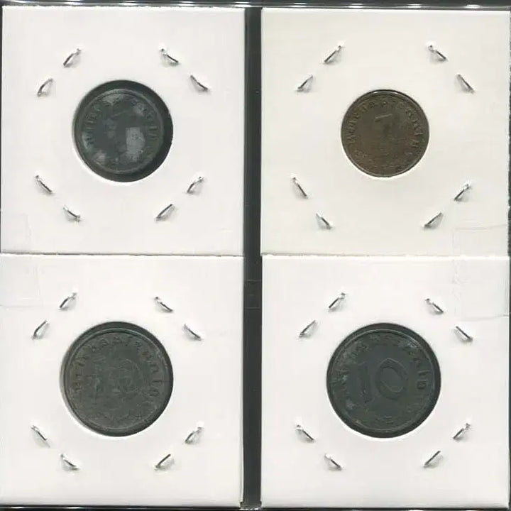 [BUNJANG] German Nazi Coin Collection (4 Types) / 독일 나치주화 독일코인 4종류(하켄크로이츠문장 주화)(아연화3종,청동화1종)_181
