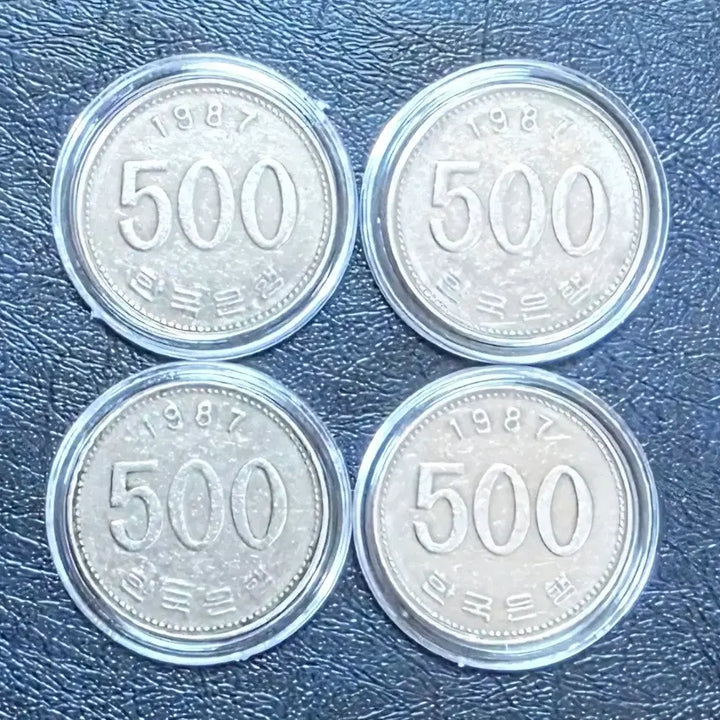 [BUNJANG] 1987 500 Won Coin Bundle Set (4 Coins) / 특년도 1987년 500원 주화 4개 일괄