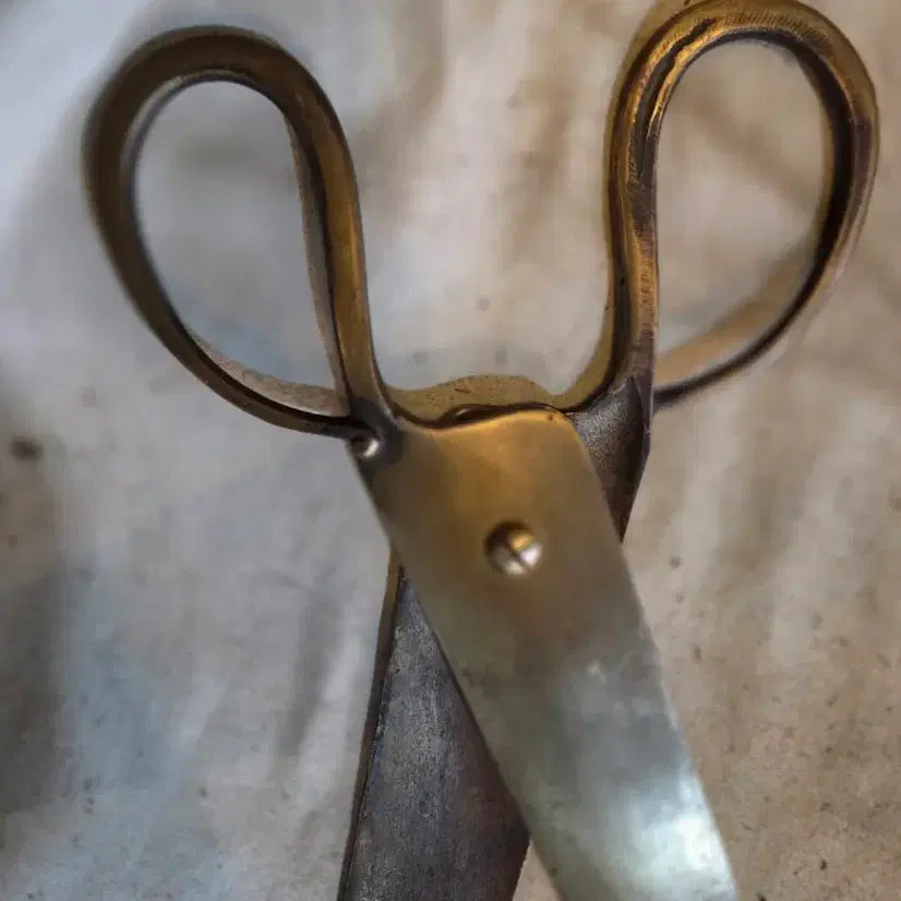 [BUNJANG] Antique Brass Yeot Scissors / 옛날 고급 동 엿가위