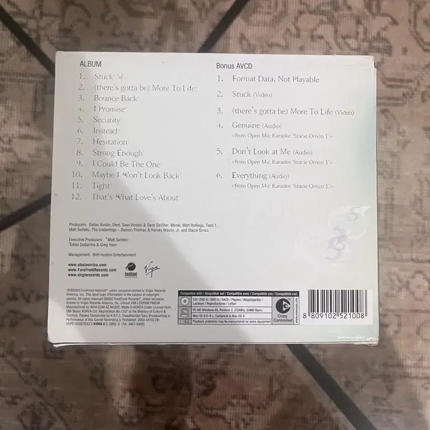 [BUNJANG] Stacie Orrico Special Edition AVCD / 스테이시 오리코 스페셜 에디션 AVCD