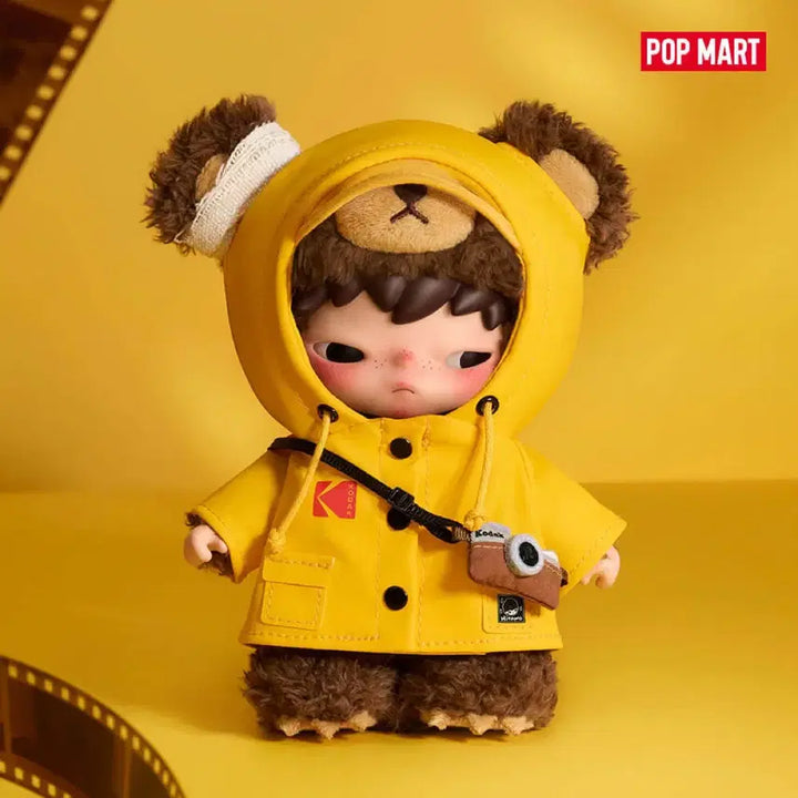 [BUNJANG] Hirono x Kodak Raincoat Bear Keychain / 히로노 x 코닥 레인코트 곰인형 키링
