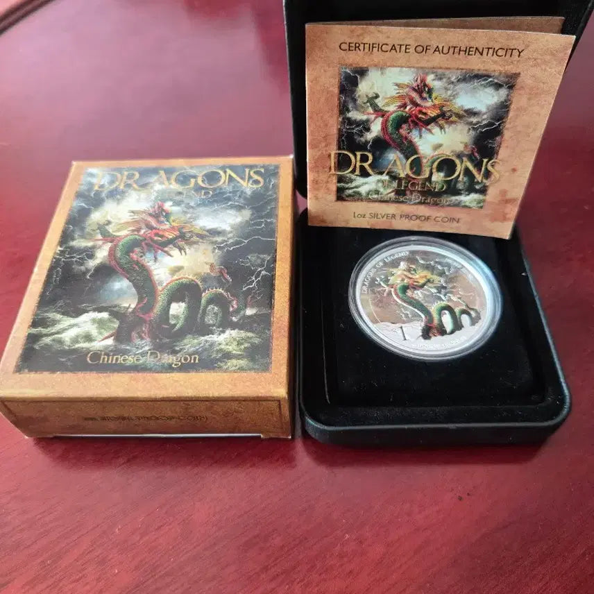 [BUNJANG] Perth Mint "Chinese Dragon" 1 oz Colorized Silver Coin / 호주 퍼스민트 전설속용"차이니스 드래곤" 1온스 색채 은화