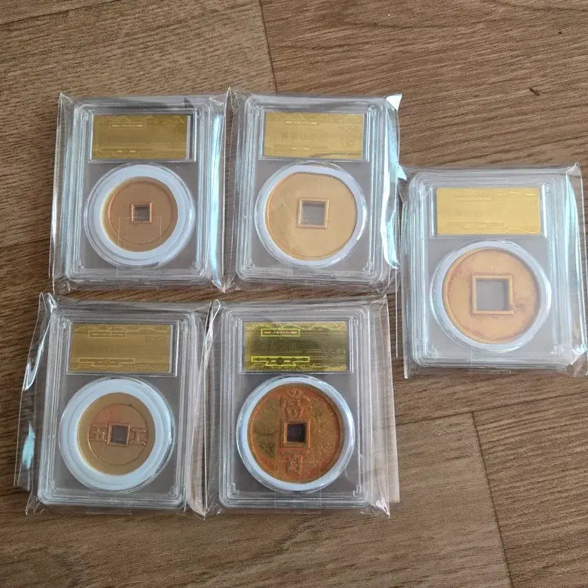 [BUNJANG] Qing Dynasty Coin Set (5 Types), MS 68 Graded / 청나라 엽전 5종 세트