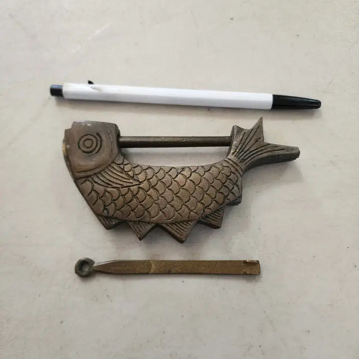 [BUNJANG] Brass Fish Lock / 놋쇠 붕어 자물통  17000원