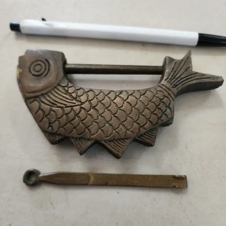 [BUNJANG] Brass Fish Lock / 놋쇠 붕어 자물통  17000원