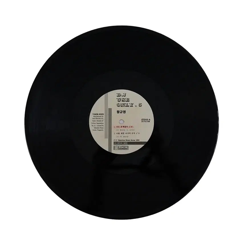 [BUNJANG] Hwang Kyu Young "I Have No Problems" DJ Promo LP / 황규영 나는 문제없어 DJ 홍보용 LP 희귀 디제이 싱글 엘피 음반