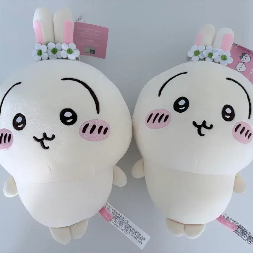 [BUNJANG] Chiikawa Usagi Flower Crown Plush / 먼작귀 치이카와 화관 우사기 인형 m 누이구루미 양도