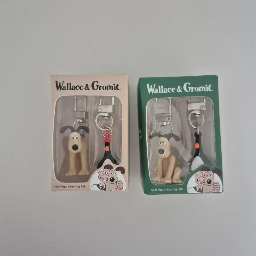 [BUNJANG] Wallace &amp; Gromit Mini Figure Keychain Set of 2 / 월레스와 그로밋 미니 피규어 키링 2개 세트