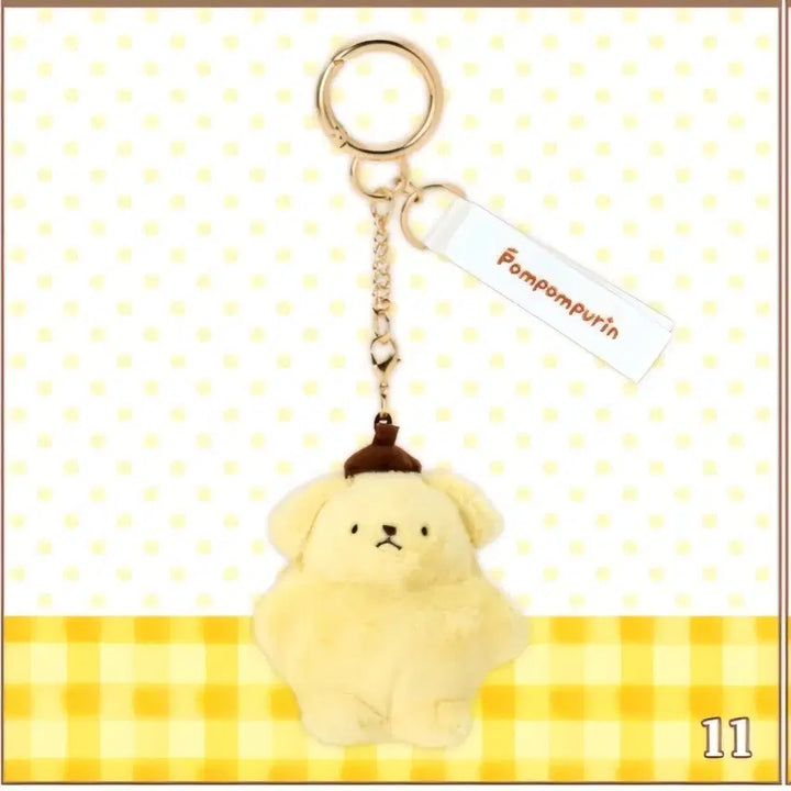 [BUNJANG] Sanrio 30th Anniversary Pompompurin Keychain Holder / 산리오 30주년 그때 그시절 폼폼푸린 키체인 키홀더 키링